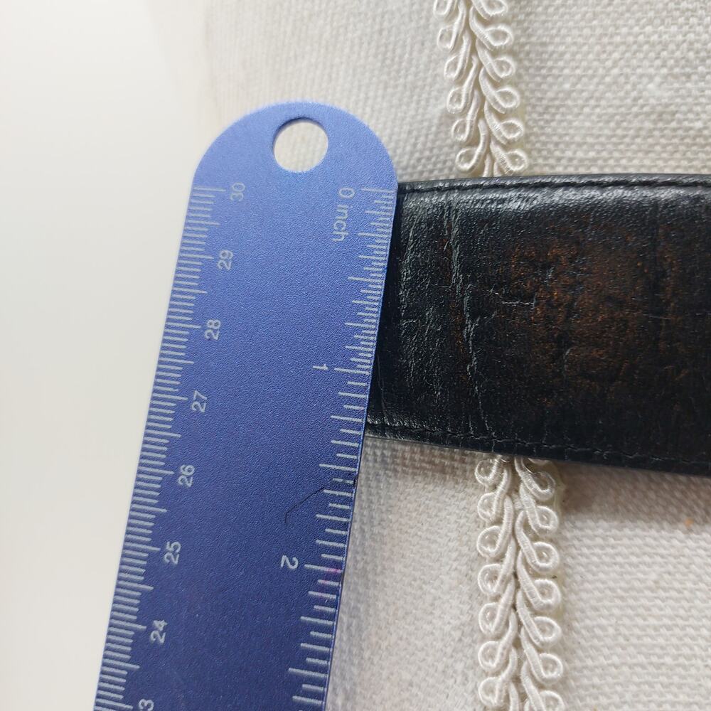 The Ritz Accessory Black Genuine Leather Women's Belt S/M - Picture 3 of 10